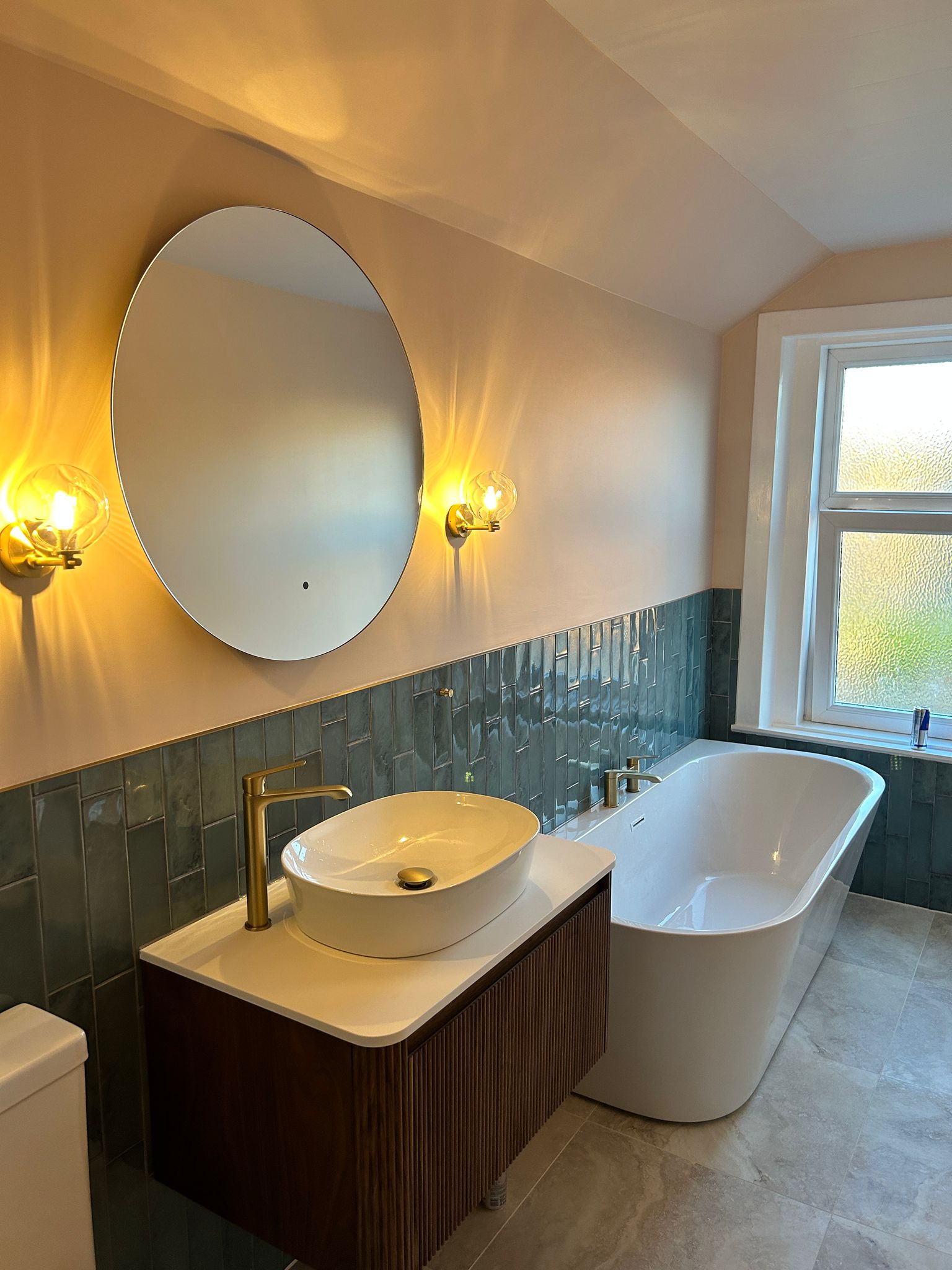 Close up of premium bathroom tiles and textures